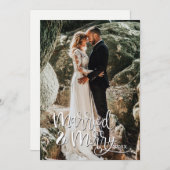 Cartes Pour Fêtes Annuelles Marié et Joyeux premier Mariage de Noël Photo (Devant / Derrière)