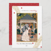 Cartes Pour Fêtes Annuelles Marié & Joyeux (Devant / Derrière)