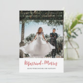 Cartes Pour Fêtes Annuelles Marié & Joyeux Noël manuscrit Script photo (Debout devant)