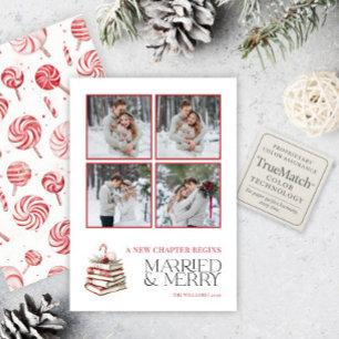 Cartes Pour Fêtes Annuelles Marié & Joyeux Nouveau Chapitre Sucre de canne pho