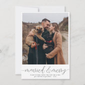 Cartes Pour Fêtes Annuelles Marié & Joyeux Simple Noël Photo de vacances (Devant)