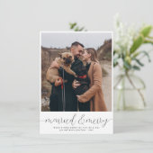 Cartes Pour Fêtes Annuelles Marié & Joyeux Simple Noël Photo de vacances (Debout devant)