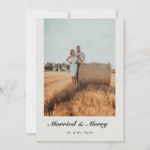 Cartes Pour Fêtes Annuelles Marié Noël Nouvelle mariée Script Typographie (Devant)