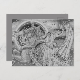 CARTES POUR FÊTES ANNUELLES MARIÉE DE SLEEPY HOLLOW, HORSEMAN PALOMINO HORSEMA