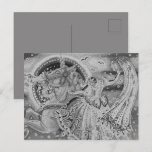 CARTES POUR FÊTES ANNUELLES MARIÉE DE SLEEPY HOLLOW, HORSEMAN PALOMINO HORSEMA