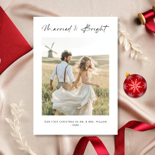 Cartes Pour Fêtes Annuelles Mariée et brillante nouvelle mariée première photo