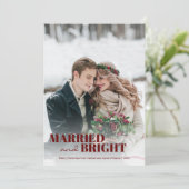 Cartes Pour Fêtes Annuelles Mariée et Noël brillant (Debout devant)