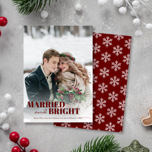 Cartes Pour Fêtes Annuelles Mariée et Noël brillant