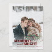 Cartes Pour Fêtes Annuelles Mariée et Noël brillant (Devant)