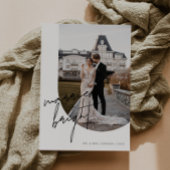 Cartes Pour Fêtes Annuelles Mariés + Bright Calligraphie Scripturale Arche Pho