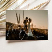 Cartes Pour Fêtes Annuelles Mariés + Brillant Script complet de jeunes mariés 