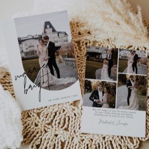 Cartes Pour Fêtes Annuelles Mariés + Calligraphie de script lumineuse Arch Pho
