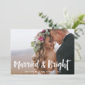 Cartes Pour Fêtes Annuelles Mariés et Brillant | Deux Photos de Script Dessiné (Debout devant)