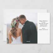 Cartes Pour Fêtes Annuelles Mariés et Brillant | Deux Photos de Script Dessiné (Dos)