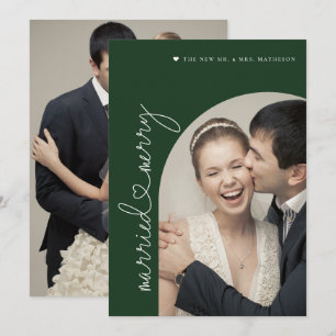 Cartes Pour Fêtes Annuelles Mariés & Joyeux arche de photo de Noël pour jeunes