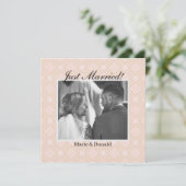 Cartes Pour Fêtes Annuelles Mariés tout juste Géométrique rose et or (Debout devant)