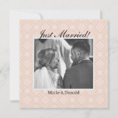 Cartes Pour Fêtes Annuelles Mariés tout juste Géométrique rose et or (Devant)