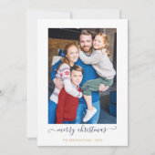 Cartes Pour Fêtes Annuelles Marine Blue Gold Simple Script Joyeux Noël Photo (Devant)