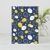 Cartes Pour Fêtes Annuelles Marine Blue Lemon Art - Refresh Citrus Design (Debout devant)