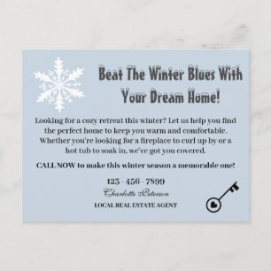 Cartes Pour Fêtes Annuelles Marketing immobilier d'hiver personnalisé