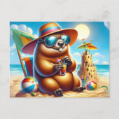 Cartes Pour Fêtes Annuelles Marmotte (Devant)