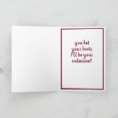 Cartes Pour Fêtes Annuelles Maroon Heart Patterned Boot (Intérieur)