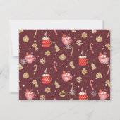 Cartes Pour Fêtes Annuelles Maroon Rouge or Script Noël Collage moderne (Dos)