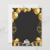 Cartes Pour Fêtes Annuelles Marque Black Gold Luxury Joyeux Anniversaire (Dos)