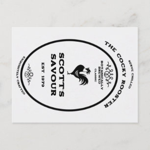 Cartes Pour Fêtes Annuelles Marque de commerce, coq coquine, personnalisable