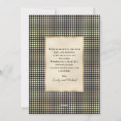 Cartes Pour Fêtes Annuelles Married and Bright Arch Photo Black Gold Plaid (Dos)