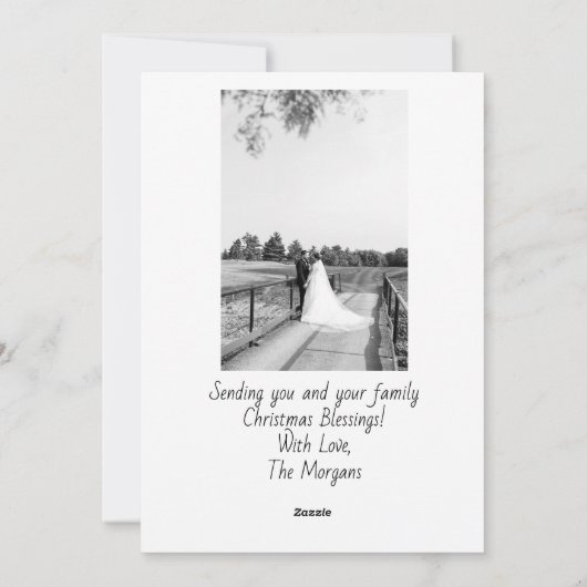 Cartes Pour Fêtes Annuelles Married and Bright Christmas Photo Card (Dos)