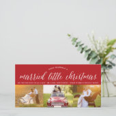 Cartes Pour Fêtes Annuelles Married Little First Christmas Multi Photo Mariage (Debout devant)