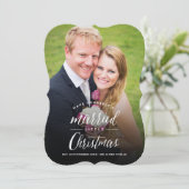 Cartes Pour Fêtes Annuelles Married Little First Christmas Photo Mariage (Debout devant)