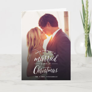Cartes Pour Fêtes Annuelles Married Little First Christmas Photo Mariage