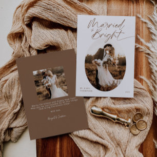 Cartes Pour Fêtes Annuelles Marry & Bright Boho Script moderne Noël