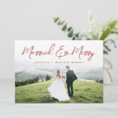 Cartes Pour Fêtes Annuelles Marry & Joyeux Bracelet Script Noël Pleine photo (Debout devant)