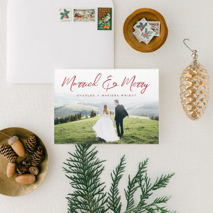 Cartes Pour Fêtes Annuelles Marry & Joyeux Bracelet Script Noël Pleine photo