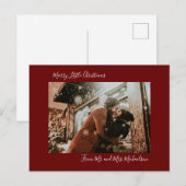 Cartes Pour Fêtes Annuelles Marry Little Christmas Red (Devant / Derrière)