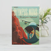 Cartes Pour Fêtes Annuelles Mars Olympus Mons Système solaire Volcano le plus  (Debout devant)