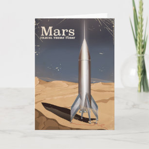 Cartes Pour Fêtes Annuelles Mars - voyagez-y aujourd'hui affiche de voyage vin