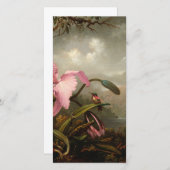 Cartes Pour Fêtes Annuelles Martin Johnson Heade - Orchidée Et Colibri (Devant / Derrière)
