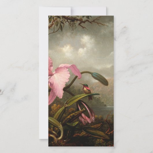 Cartes Pour Fêtes Annuelles Martin Johnson Heade - Orchidée Et Colibri (Devant)