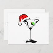 Cartes Pour Fêtes Annuelles Martini de Noël (Devant / Derrière)