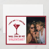 Cartes Pour Fêtes Annuelles Martini Themed Valentine's Day - Modern Cute Chic (Devant / Derrière)