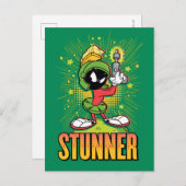 CARTES POUR FÊTES ANNUELLES MARVIN MARTIAN MARTIEN (Devant / Derrière)