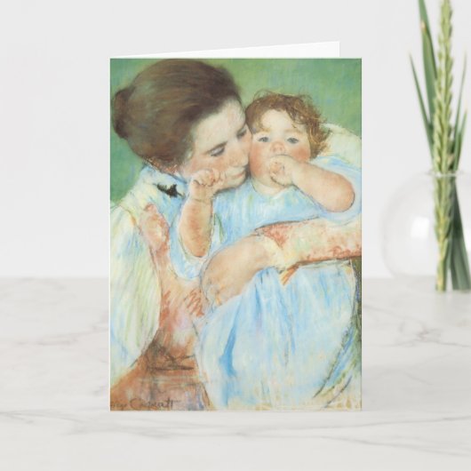Cartes Pour Fêtes Annuelles Mary Cassatt - Mère et Enfant (Devant)