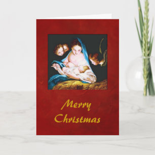 Cartes Pour Fêtes Annuelles Mary n'Child Card