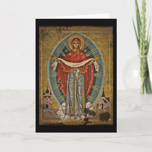 Cartes Pour Fêtes Annuelles Mary Protector Theotokos