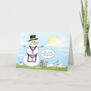 Cartes Pour Fêtes Annuelles Masonic Grand Lodge Frosty Noël Snowman
