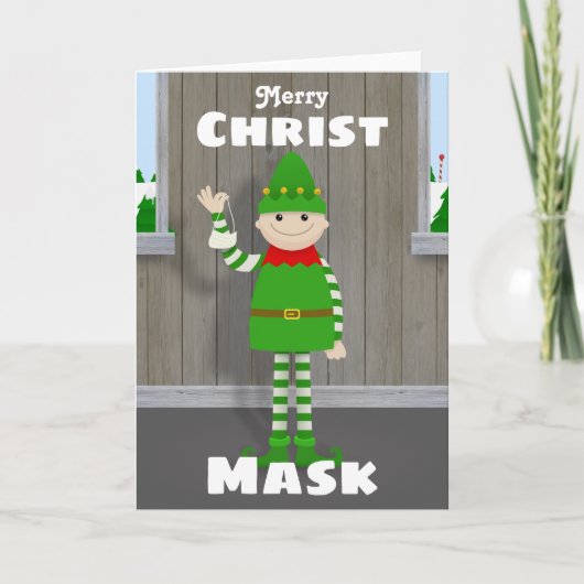 Cartes Pour Fêtes Annuelles Masque de Noël (Devant)